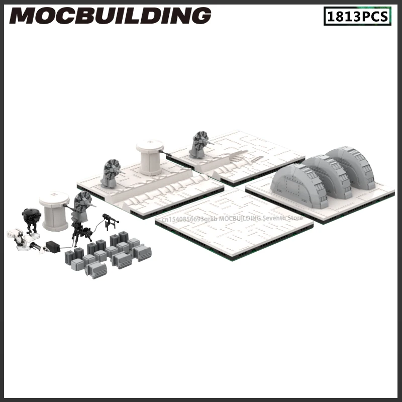 Moc Movie Series Hoth MILS Playset Scene Model Building Blocks DIY Bricks Collection Display Street View Toys Creative Gifts