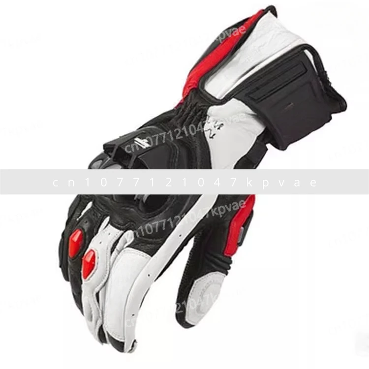 AFS-18 Gloves Leather Warm, Carbon Fiber, Motorcycle Gloves Knight Long Gloves