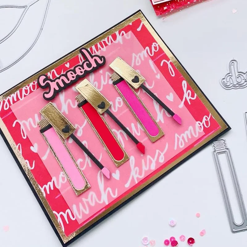 Lip Mini Album & Sentiments Metal Cutting Dies for DIY Scrapbooking Album Paper Cards Decorative Crafts Embossing Die Cuts