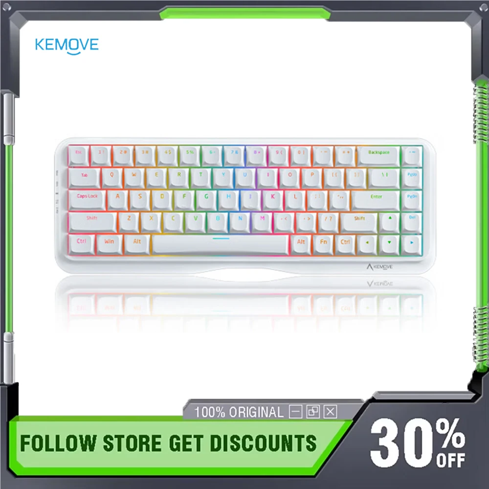 KEMOVE K68SE 有線メカニカルキーボード人間工学に基づいた RGB 68 キー PC ラップトップアクセサリービジネスオフィスミュートデザインキーボード Win Mac