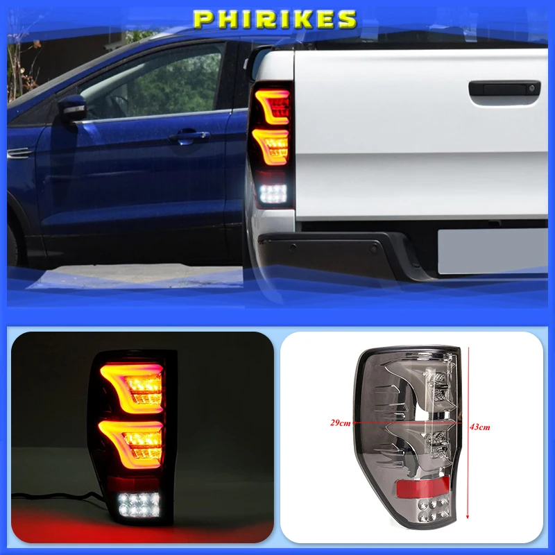 LED Tail Light Energy Saving Rear Tail Light Lamp For Ford Ranger T6 T7 PX MK1 MK2 Wildtrak 2012 2013 2014 2015 2016-2019