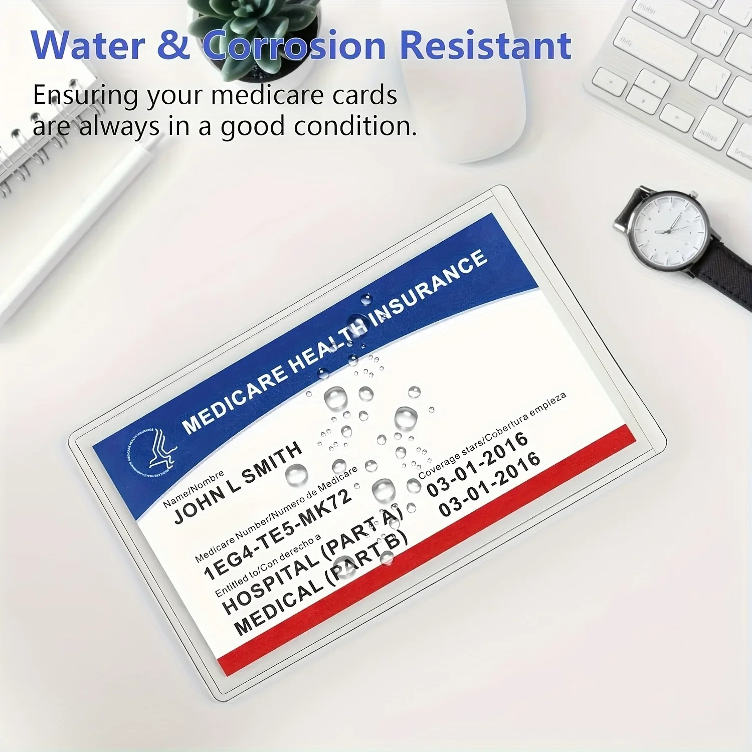 10Pcs Waterproof Clear Plastic Card Protector Sleeves Soft ID Card Holders for Credit/Access/Gaming Cards