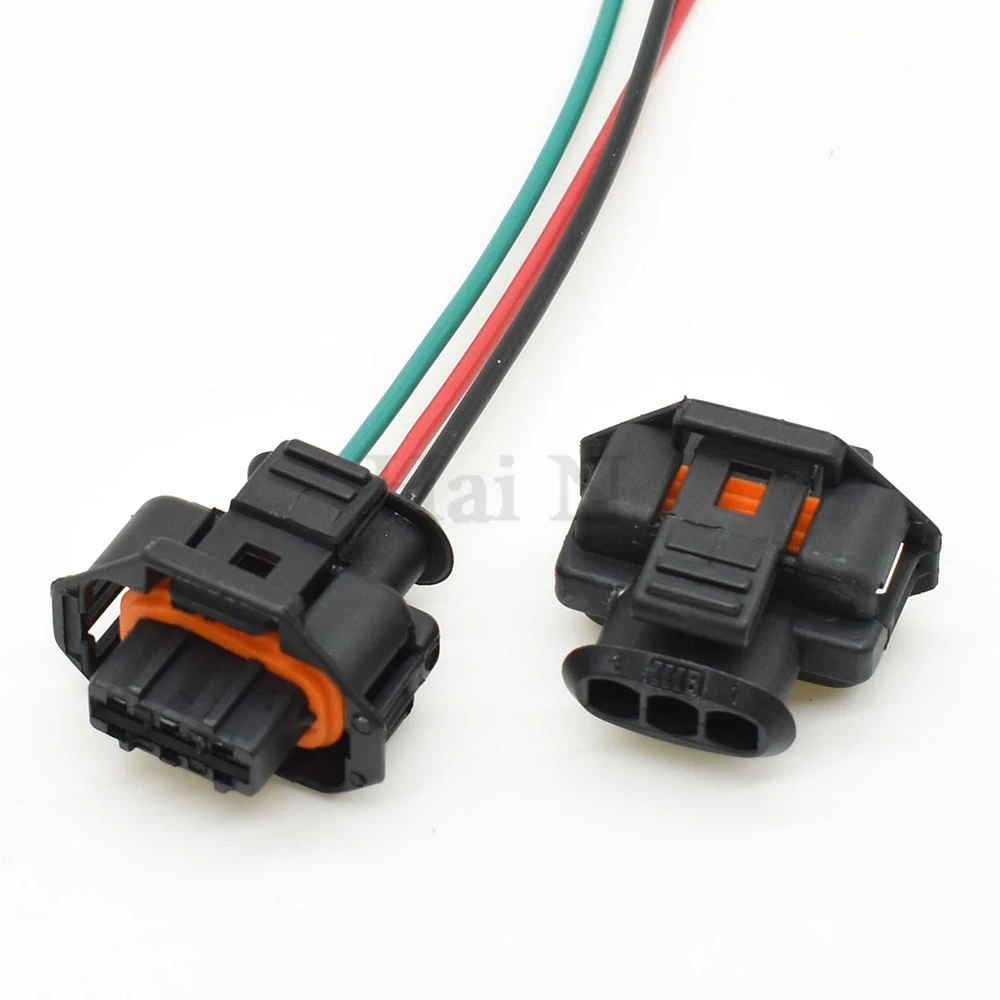  3 Pin Auto MAP Sensor Connector Common Rail Diesel Injection Pump Socket Pressure Crankshaft Position Sensor Plug For Boschs