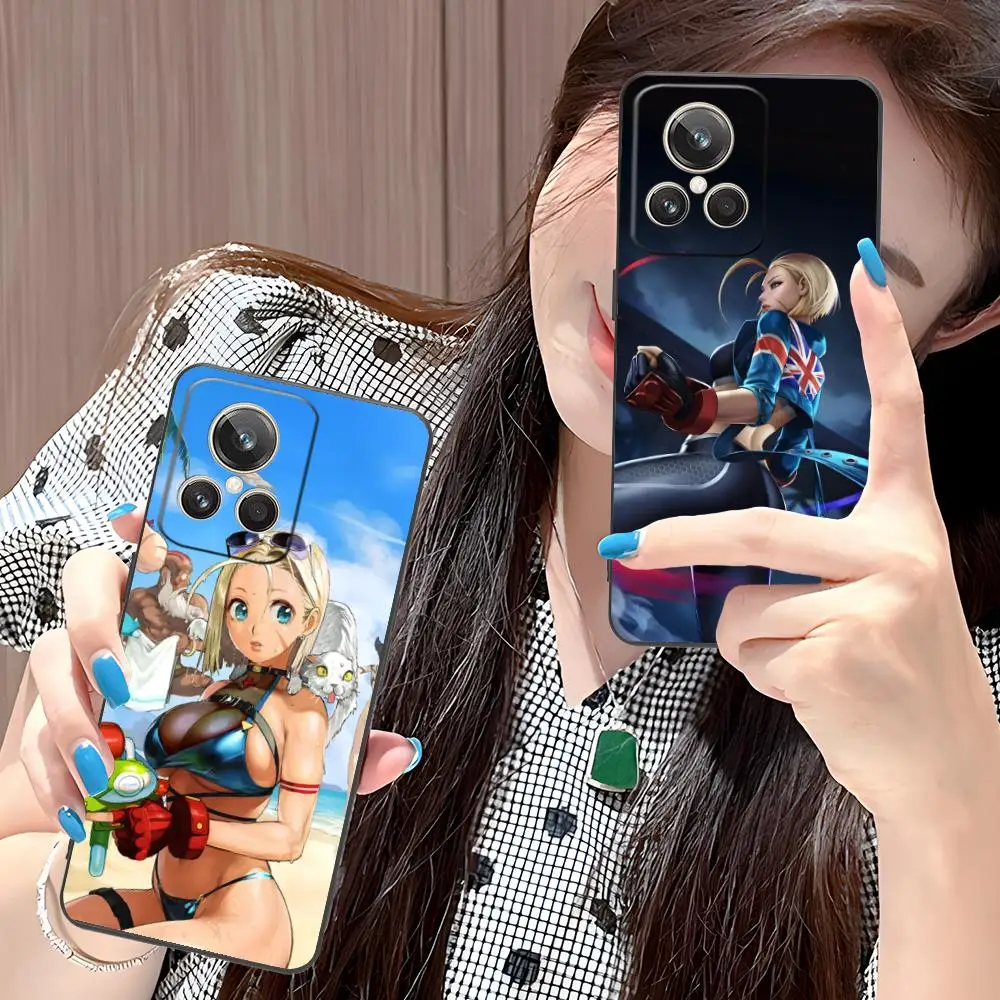 

Street Fighter Cammy Phone Case for Realme 15 14 13 12 11 10 9 Pro Plus T i Lite 5G Soft TPU Shockproof Cover