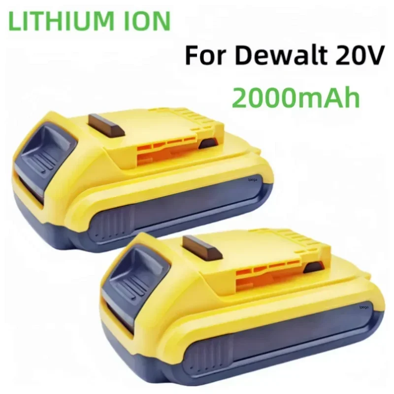 

20V 2000mAh Li ion Battery Replacement for 18V 20Volt lpega Max Lithium Ion Batteries DCB206 DCB205 DCB204 DCB200Power Tools