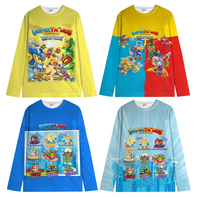 

SuperThings 10 Kids Sweatshirt Super Zings Streetwear Boys and Girls Clothes Spring Crew Neck Casual Childred Tops Wholesale