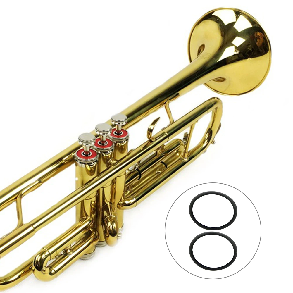 

15 Pcs Small Soundproof Ring Trumpet Parts Cello Brass Instrument Accessories Rubber Cornet Rings Seals Muffler Slide Stop Pad