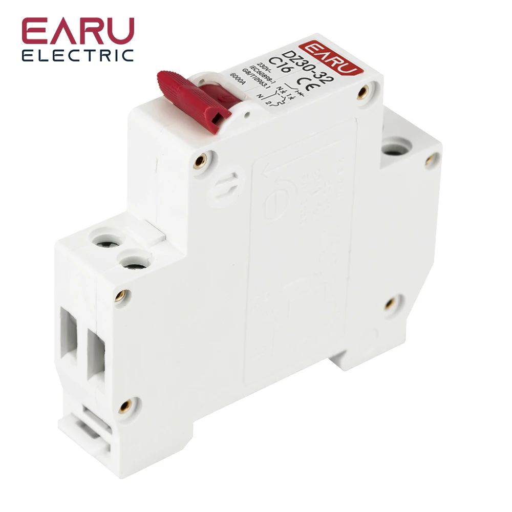 DZ30-32 DPN 1P+N Mini Circuit Breaker MCB 6A 10A 16A 20A 25A 32A Din Rail Mounting Cutout Miniature Household Air Switch OEM DIY