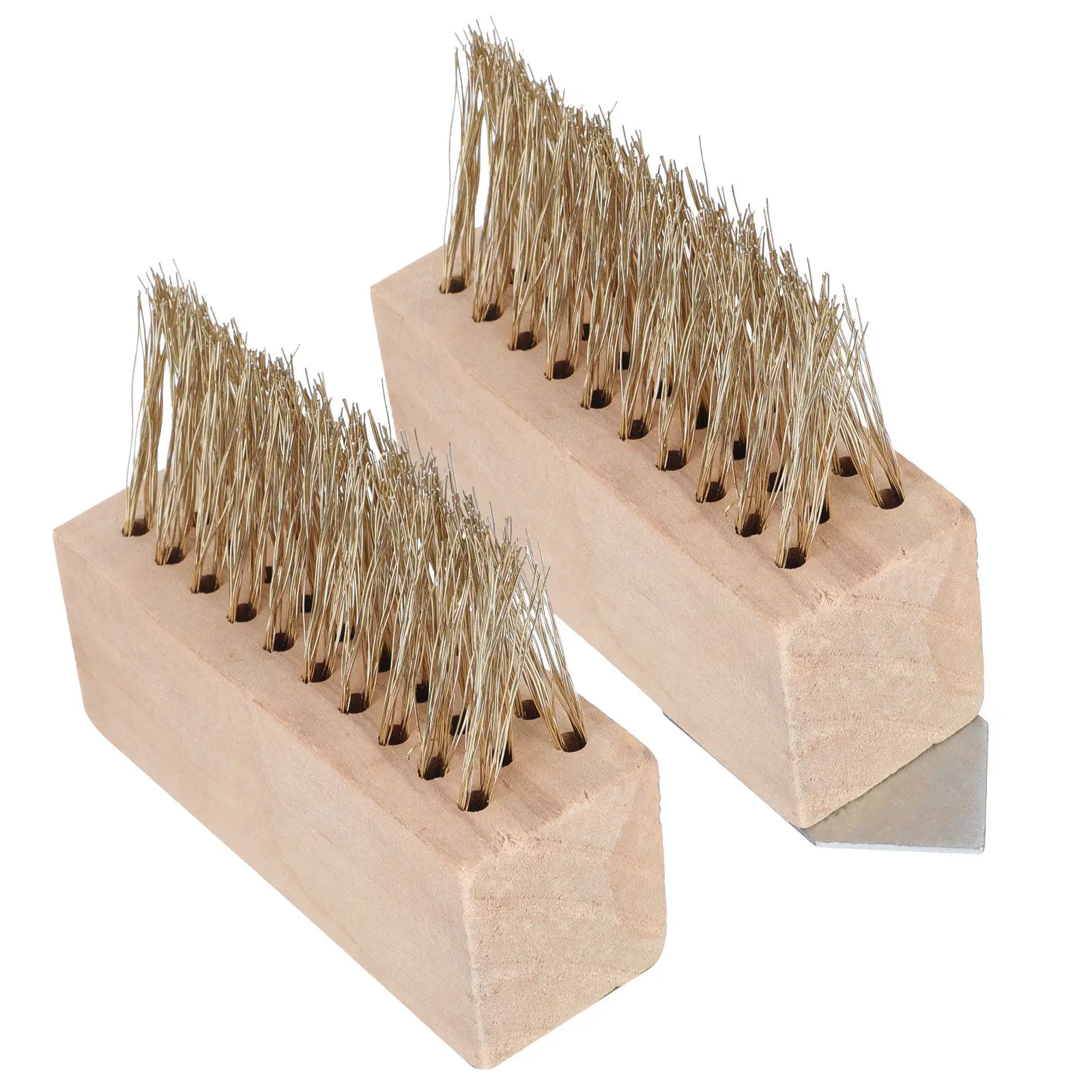 

Набор из 2-х стальных щеток для удаления сорняков с деревянной ручкой, компактный очиститель для сада и двора, эффективная щетка для удаления мха и травы, садовые принадлежности