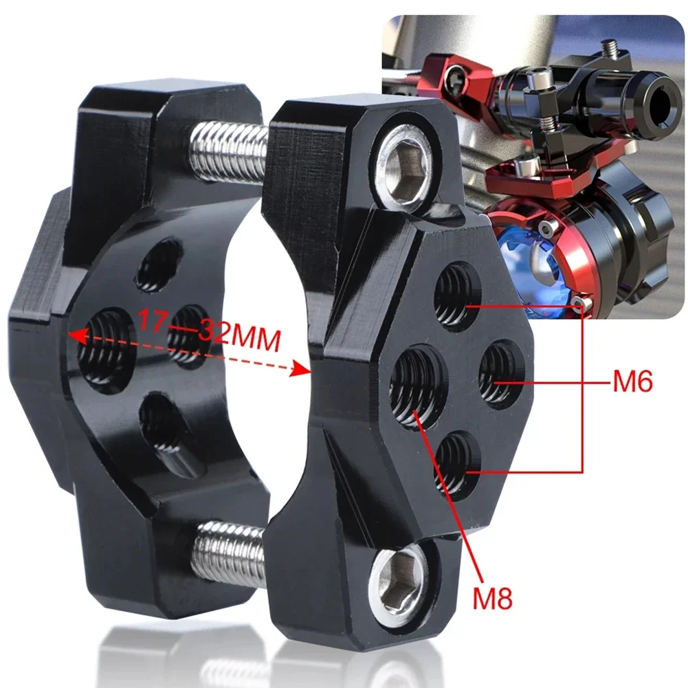 Alloy Motorcycle Stent 17-32mm Bracket Bumper Clamp Auxiliary Spotlight Headlight Mount Clip Light Phone GPS Handlebar Holder