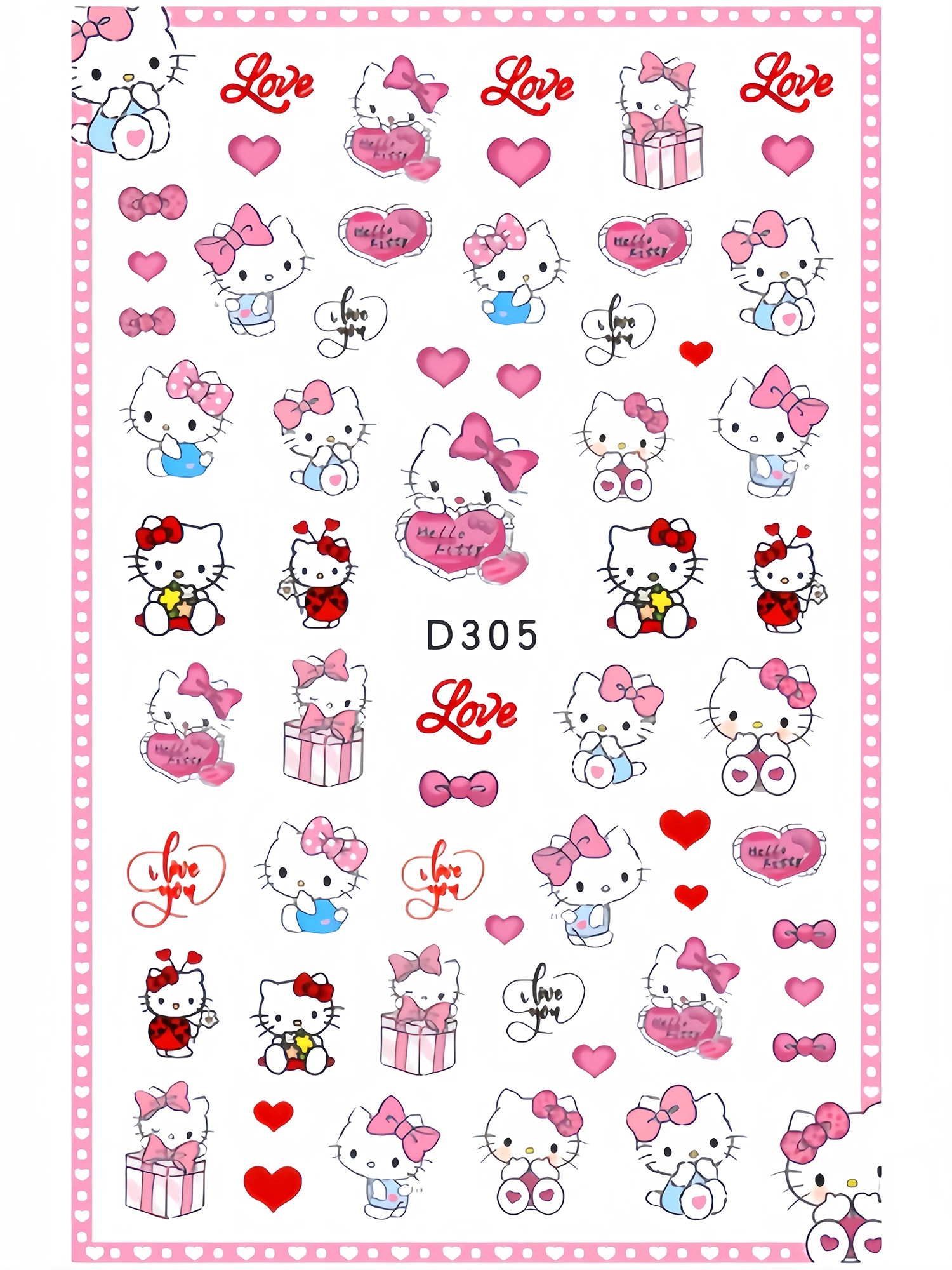 Kawaii Olá Kitty Pacote Adesivo, Etiqueta do caderno, Sanrio, Cinnamoroll, Pochacco Melody Adesivo Dos Desenhos Animados, Brinquedo clássico, 1Pc