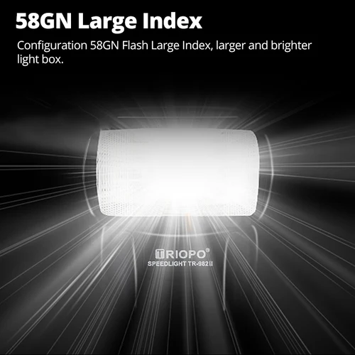 Imagen 2 del producto TRIOPO TR-982III 2,4G inalámbrico TTL HSS Master Slave Flash Speedlite Flash fuera de cámara para Canon Nikon SLR cámara sin espejo