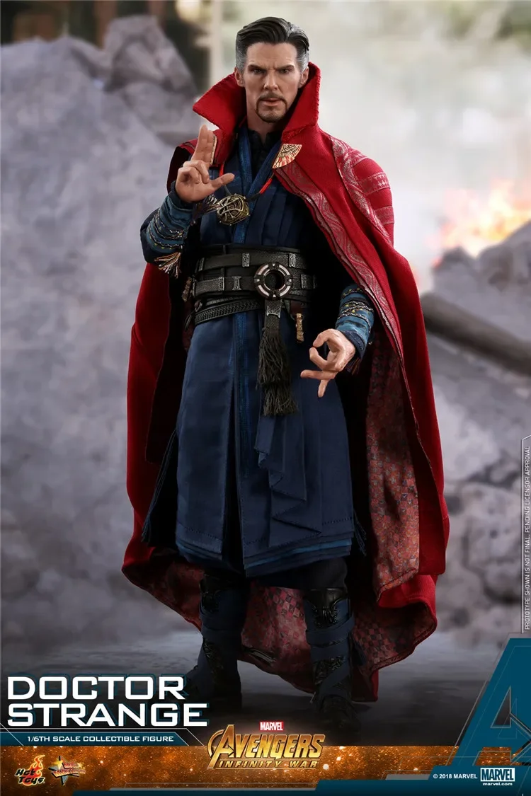 Original Hot Toys Doctor Strange Actin Figure 1/6 The Avengers Dr. Strange Figurine Ht Mms484 Bc Doctor Strange Collection Toys