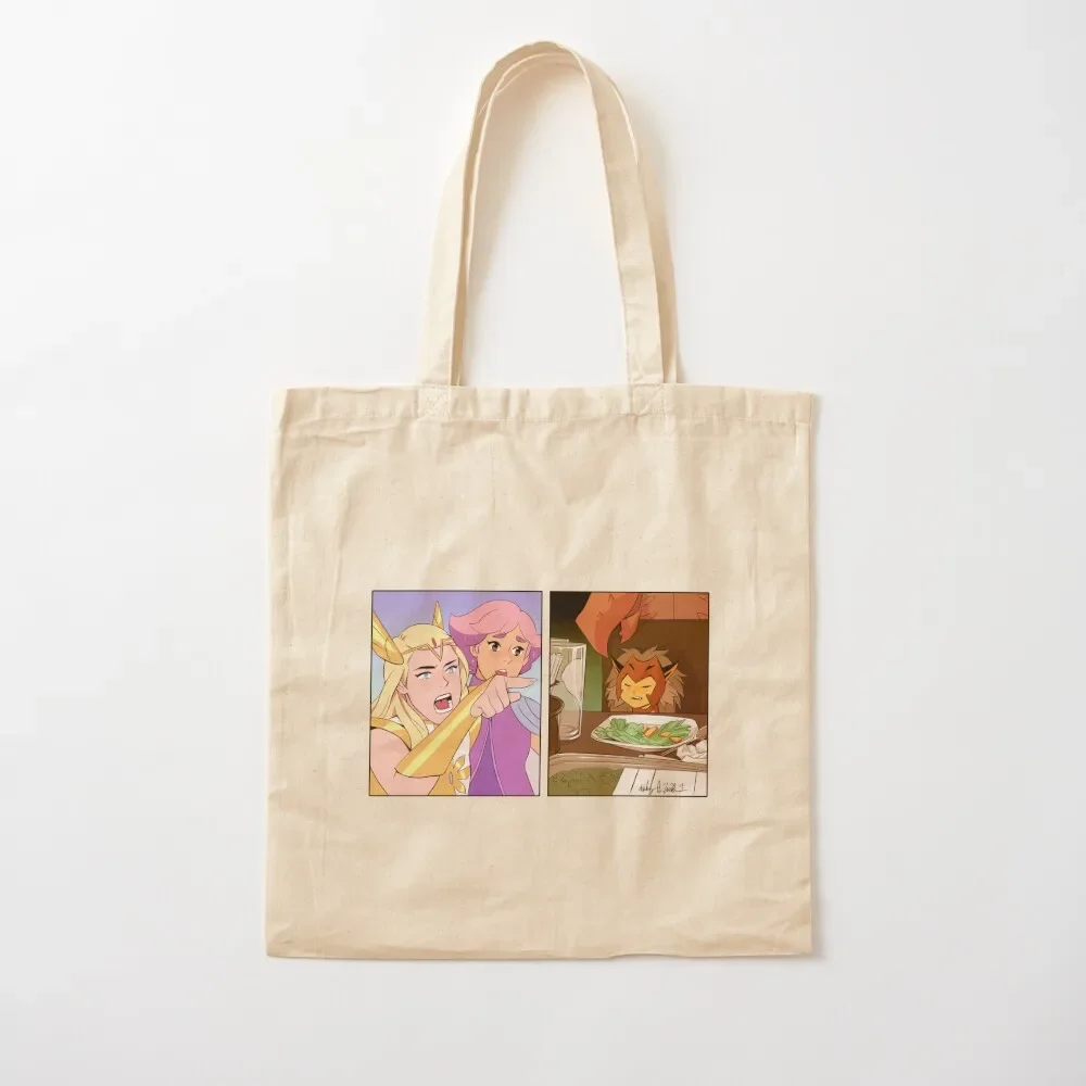 

She-Ra Yelling At Catra Meme Tote Bag Portable shopping bag Shopper bag bags woman 2025 Lady bags