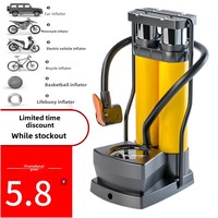 Portable High Pressure Pedal Air Pump for Cars Motorcycles Electric Vehicles Multi-Function Three-Wheel Inflator