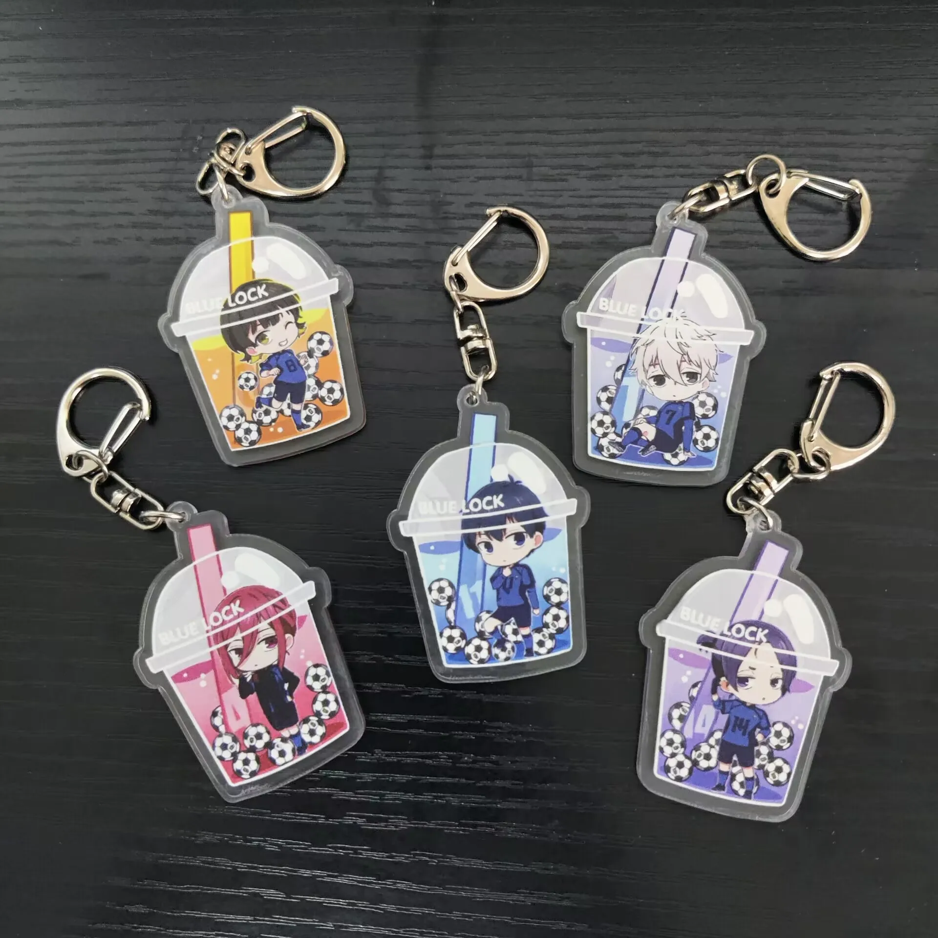 

Japan Cartoon BLUE LOCK Anime Figures Isagi Yoichi Bachira Meguru Chigiri Hyoma Acrylic Keychains New Creative Ornament Pendant