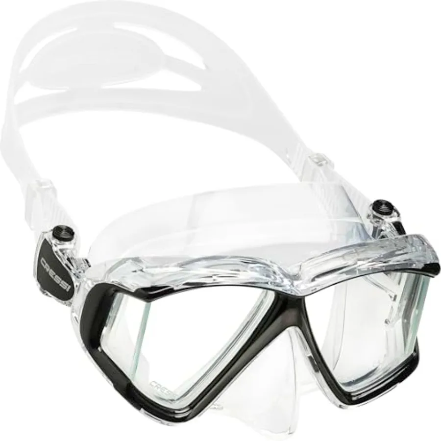 

Wide View Dive Mask - 4-Window Tempered Glass - Soft Silicone Skirt for Perfect Seal - Pano 4: Designed in Italy