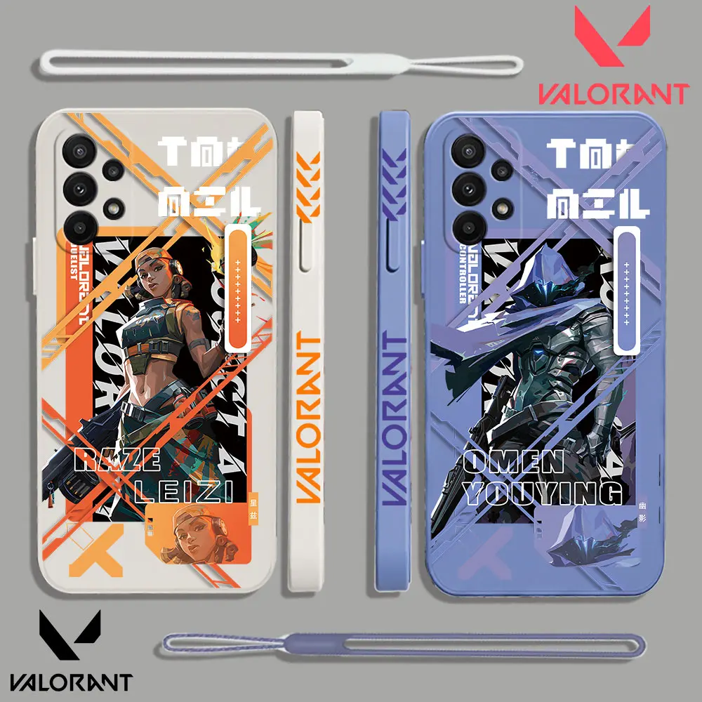 Valorants Game Character Art Phone Case For Samsung Galaxy S24 S23 S22 S21 S20 S10 S9 Note 20 10 Ultra Plus Pro FE 4G 5G Cover