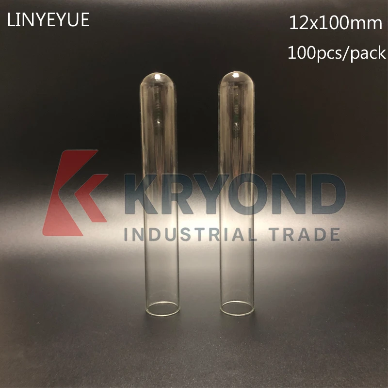 

100pcs 12x100mm Lab Glass Test Tube U-Shaped Bottom Laboratory Glass Tube Original Product