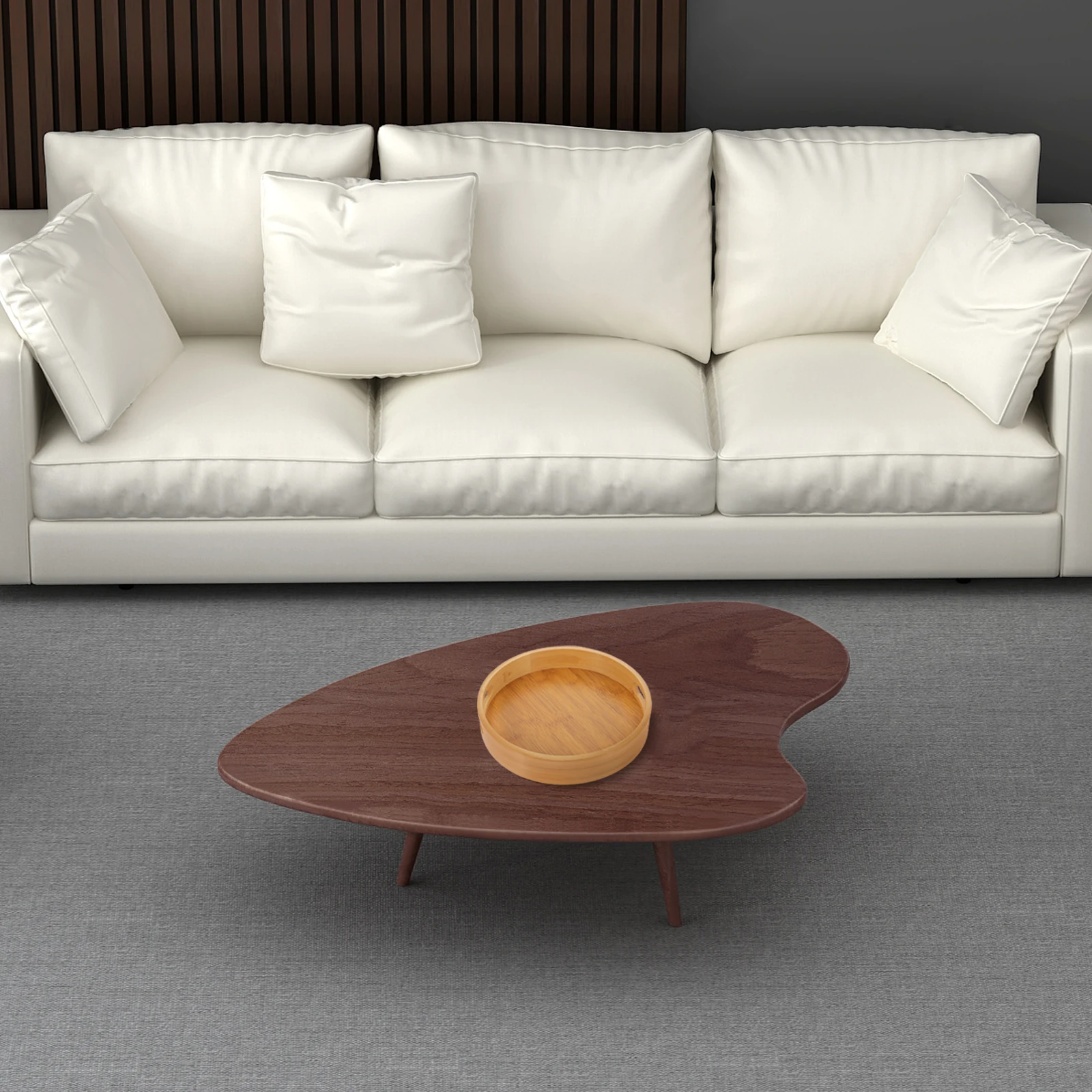 

Бамбуковый поднос для чая, круглая сервировочная тарелка с ручкой, многофункциональный органайзер для завтрака, ужина, закусок, бамбуковый поднос для чая