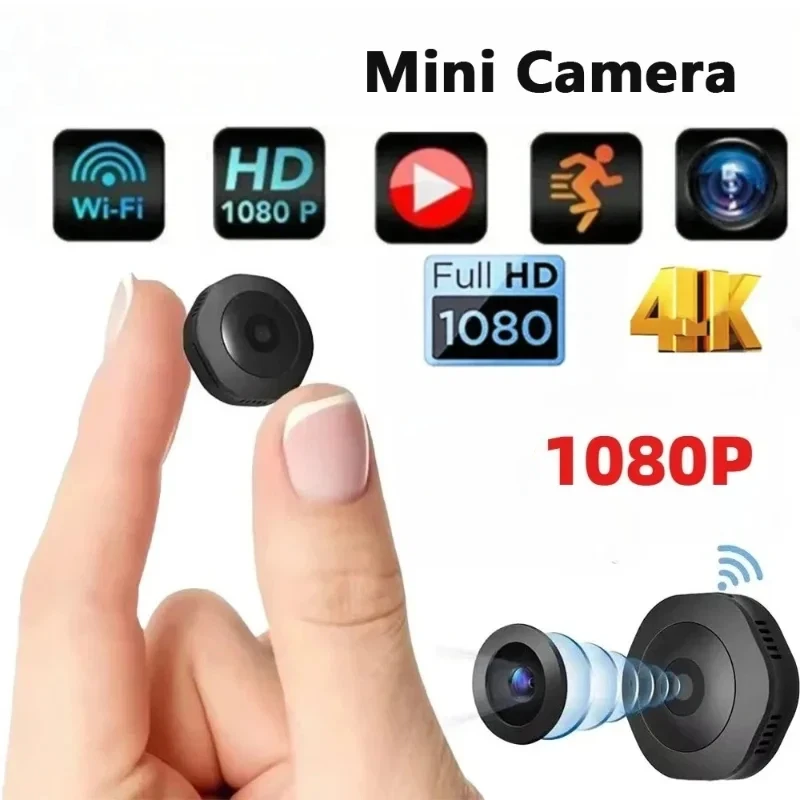 New 4K HD Mini Wireless Camera Portable Cam Night Vision Camcorder WiFi Remote Monitor Video Voice Recorder Security Camera