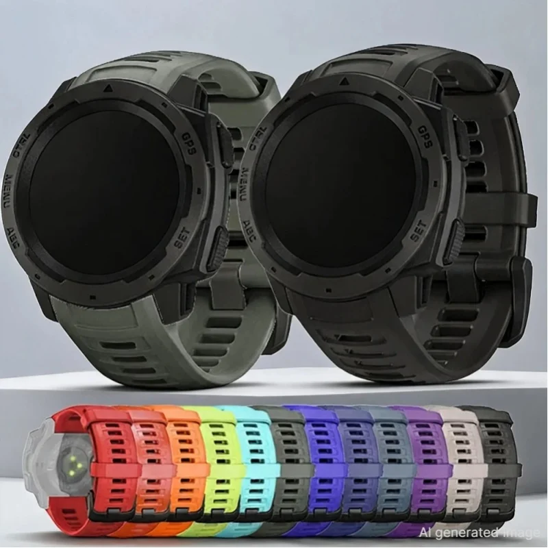 Smartwatch-Armband für Garmin Instinct 2 Uhrenarmband 22mm Silikon-Ersatzarmband für Instinct 1/Esports/Solar Band Armband