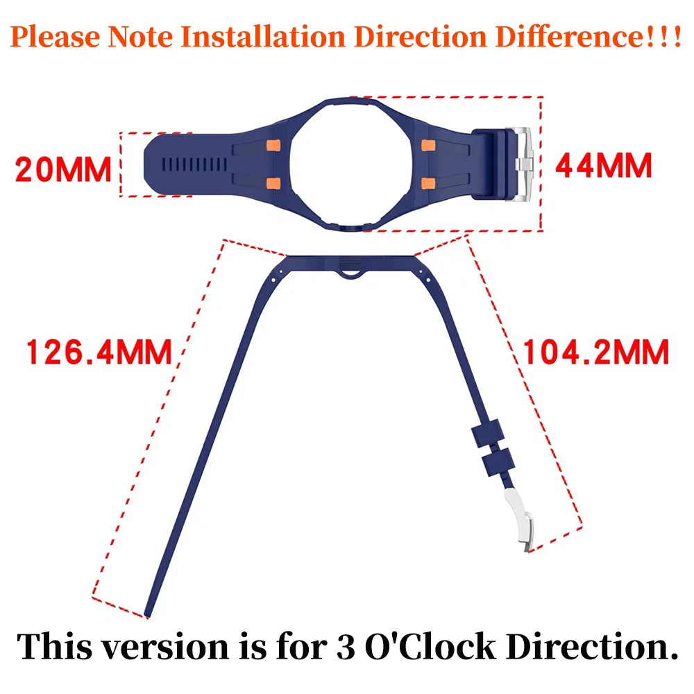 One-piece Silicone Watch Strap Custom For Swatch Royal Pop 3 O'Clock Special Case Waterproof Stylish Watch Replacement Accessory