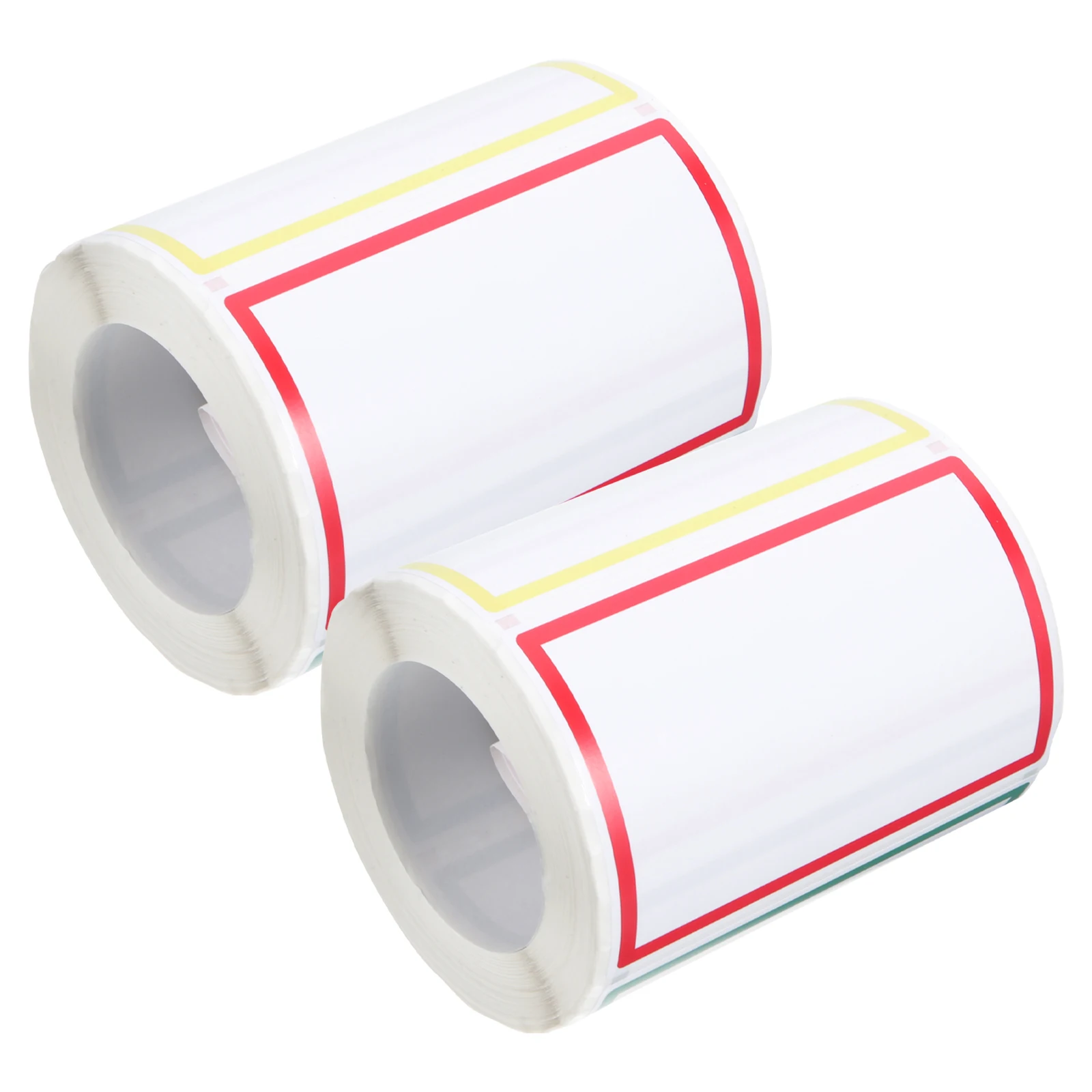 

2 Rolls Name Tag Stickers Thick Paper Easy Peel Paste No Residue Perfect for Folders Gifts Students Signs Labels