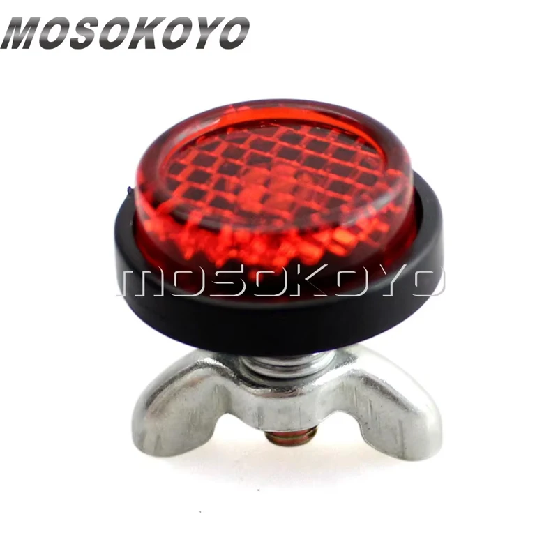 Warning Reflectors Motorcycle License Plate Bolts Nuts Decorative M5 Screw Tag Bolt Reflective Universal For Harley BMW Honda