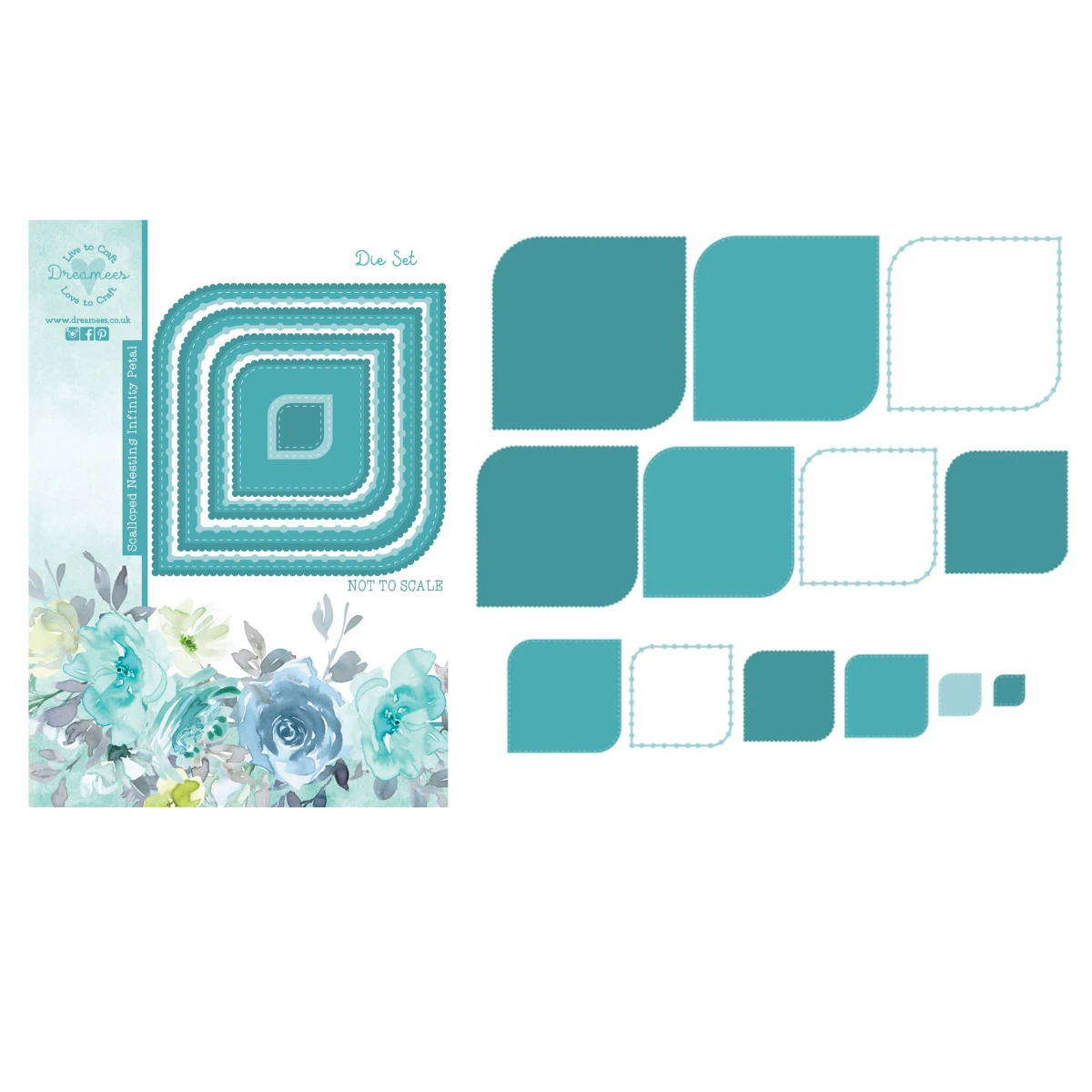

Layered Nesting Infinity Petal Die Set Metal Cutting Dies DIY Scrapbooking Photo Album Decorative Embossing Paper Card Crafts