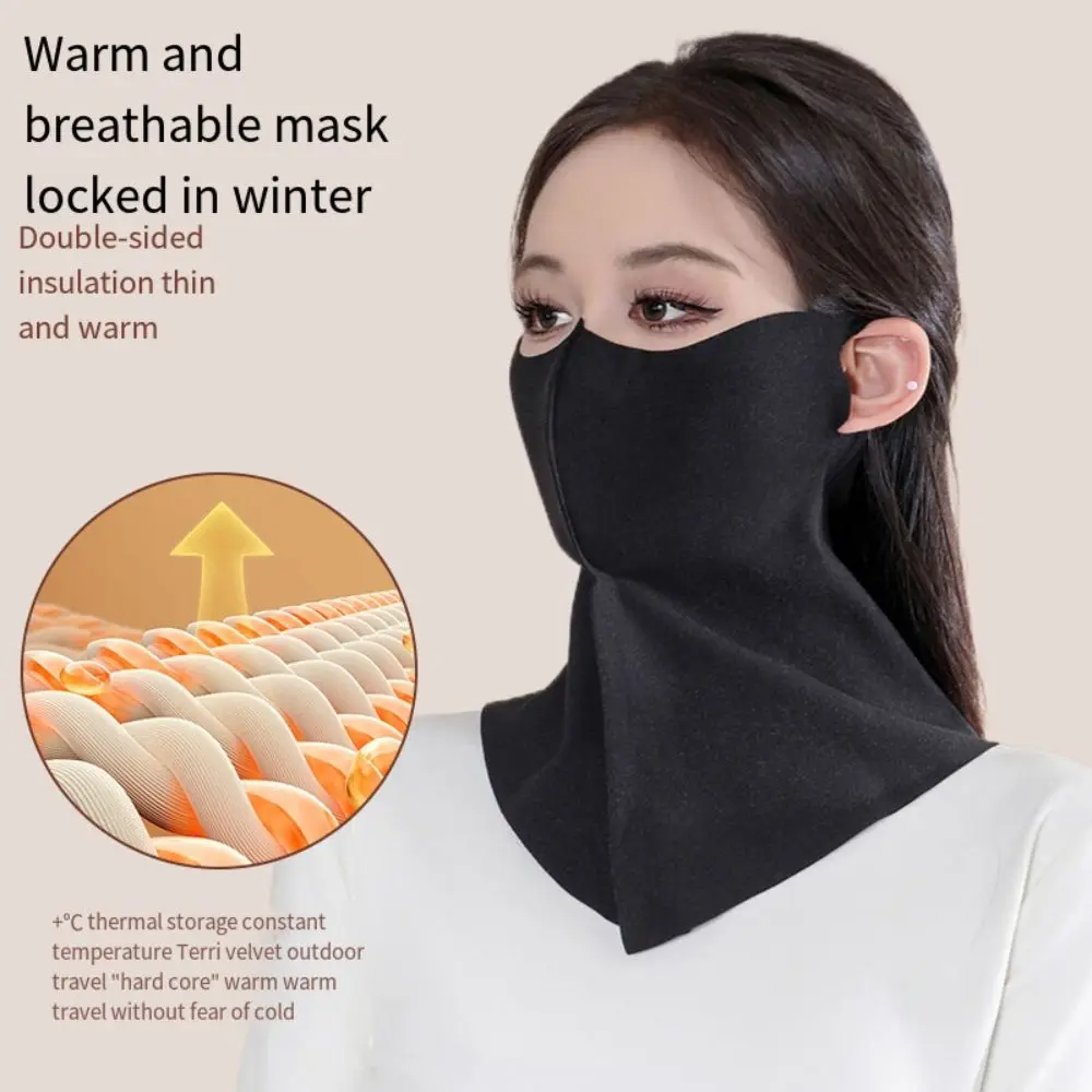 2 Pcs Neck Protector Neck Warmer Mask No Trace Thickened Motorcycle Warming Mask Windproof Three-dimensional Sun Protection Mask