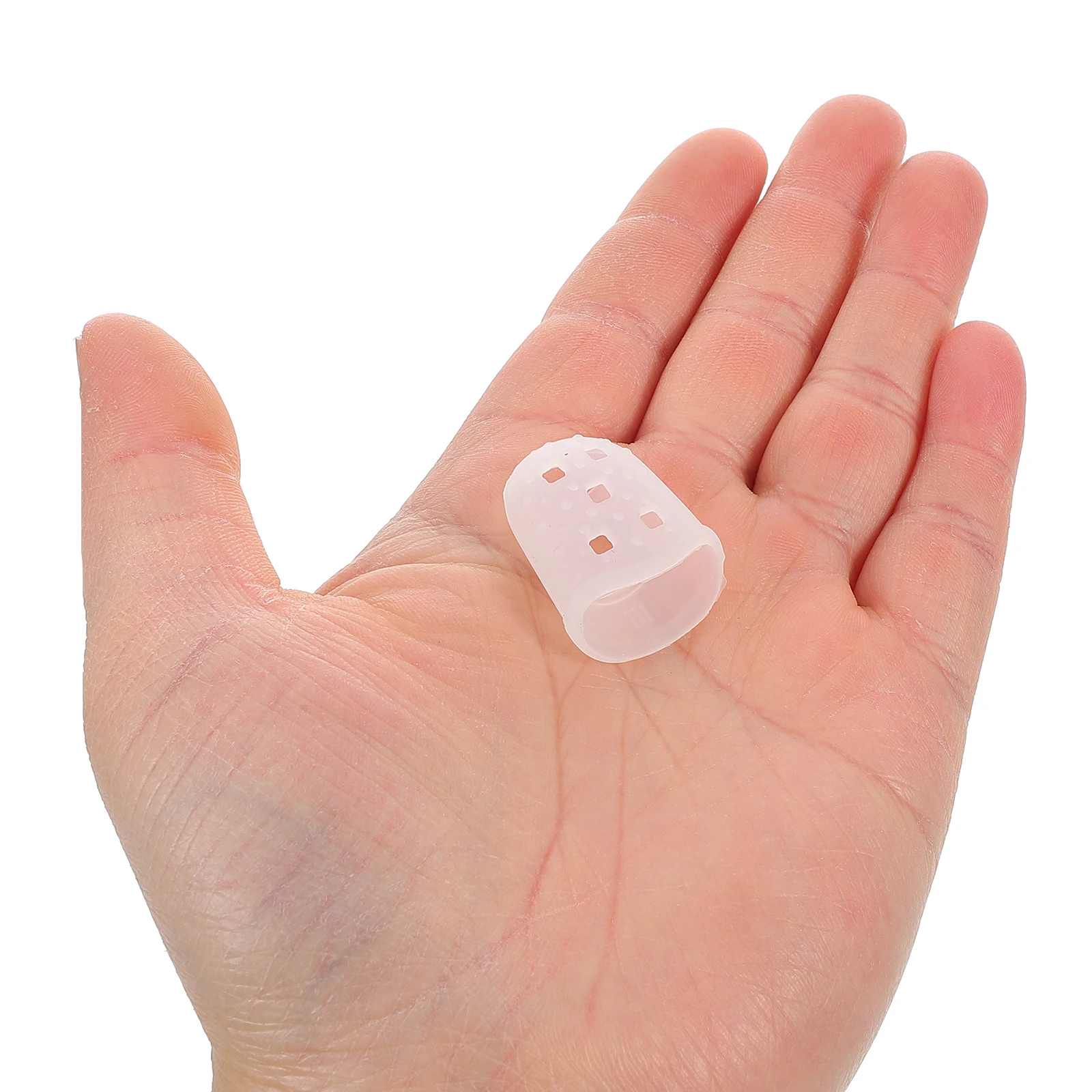 

5 Pcs Guitar Finger Cots Guard Sleeves Protectors Caps for Practice Silica Gel Office Fingertip Covers