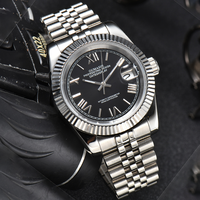 Automatic Movement Mechanical Watches 39mm Luxury Men's Watches Roman Dial Watches NH35 Watches Sapphire Waterproof Watches
