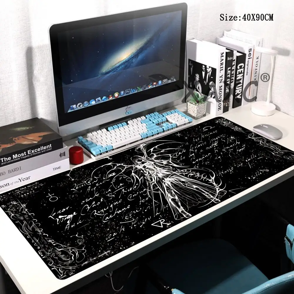 HYBXAXC Cool Sword Art DeskMat Large Size Rubber Mousepad Gothic Symbol Black MousePad Computer  accessories Gaming Keyboard Mat