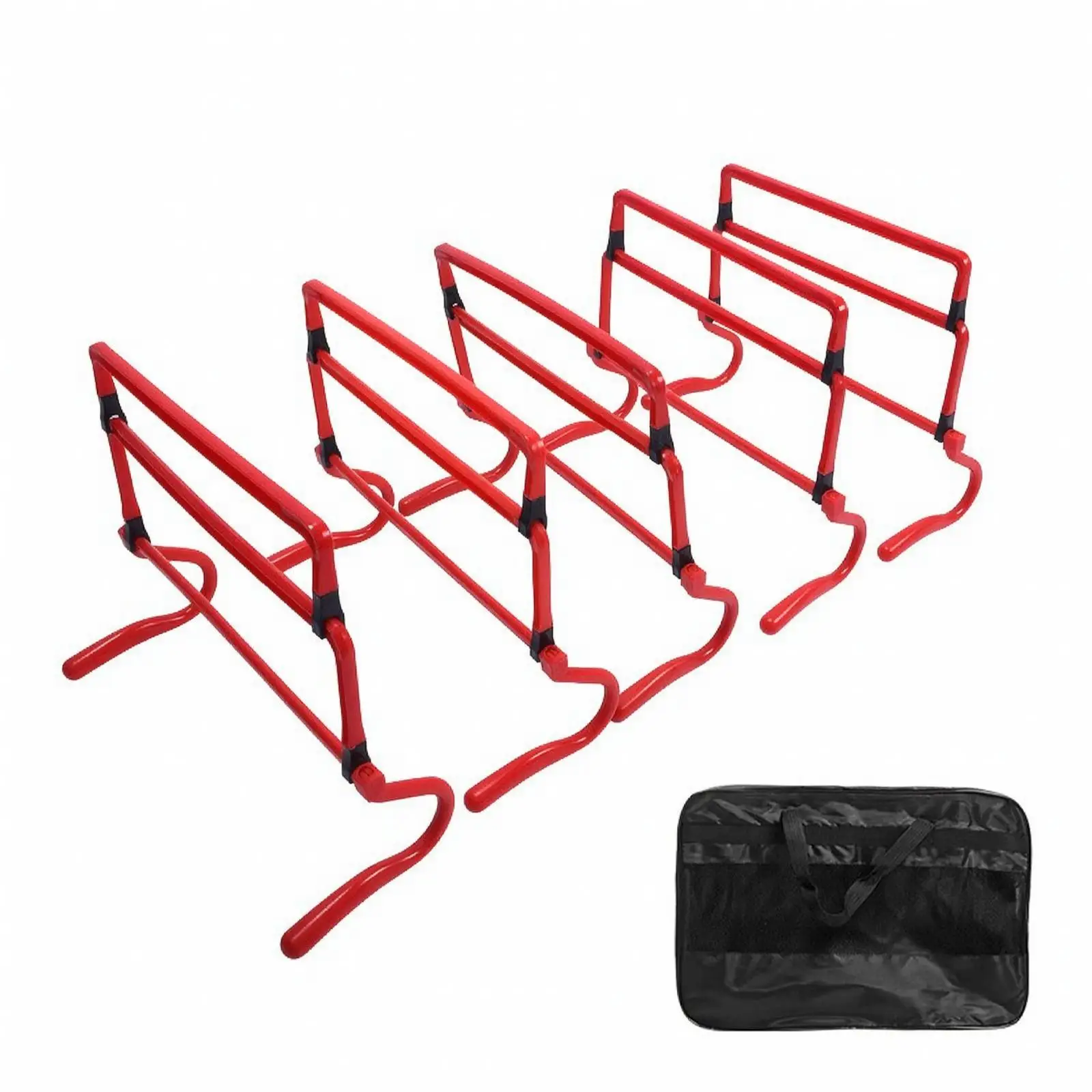 Adjustable Soccer Training Hurdle PVC Speed Agility Hurdles for Footwork Drills with Carry Bag for Field Track
