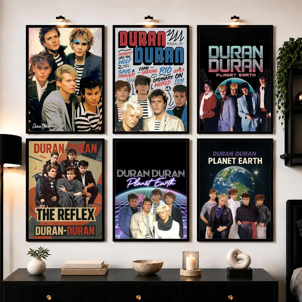 D-Duran Duran Portrait Poster Modern Wall Art Sticker For Living Room Bedroom Bar Home Decor Mural Painting Decoration