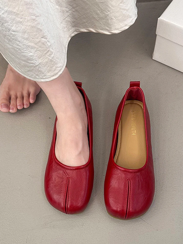 Retro Soft Bottom Ballet Flat Shoes Women's Autumn New Style One-Touch Mary Jane Late Night Bean Bean Shoes Fashionable Casual