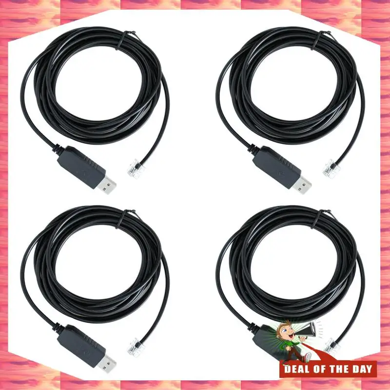 

24-Hour Delivery 4X USB To Rj11 Rj12 6P4C Adapter Serial Control Cable EQMOD Cable For Az-Gti Mount Pc Connect For Hand Control