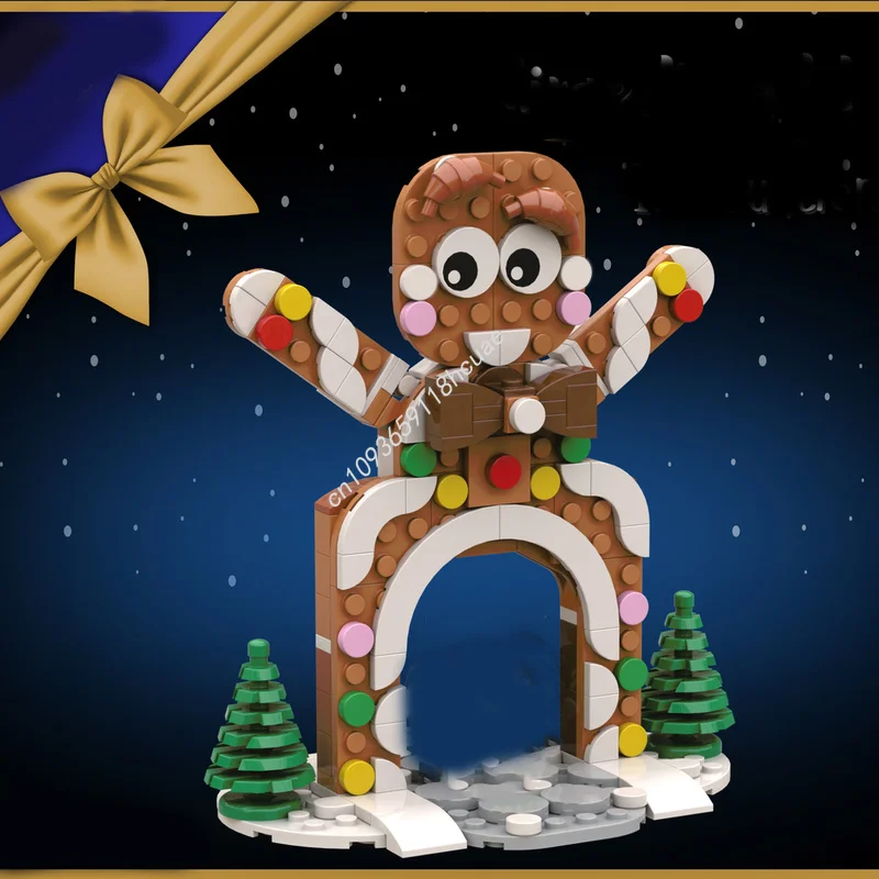 

185 шт. MOC Рождественский имбирный палат Зимняя деревня Адвент-календарь Строительные блоки Идея Рождественская игрушка Подарок Образование