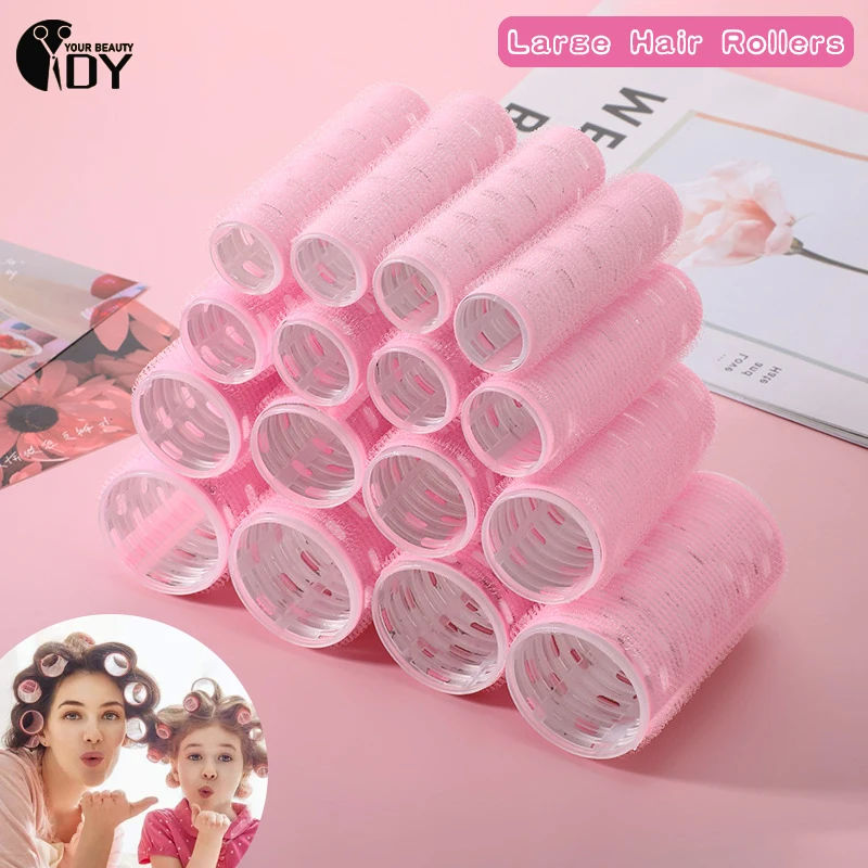 1pc Self-Adhesive Hair Roller Hairdressing For Home Use DIY Magic Large Hair Rollers Styling Roller Roll Hair Curler Beauty Tool