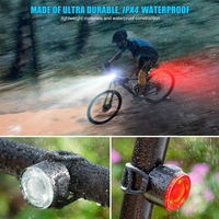 yunyun USB Rechargeable Bright Bike COB Warning Tail Light Night Riding Waterproof Bicycle Taillight Easy Mount Outdoor Sports