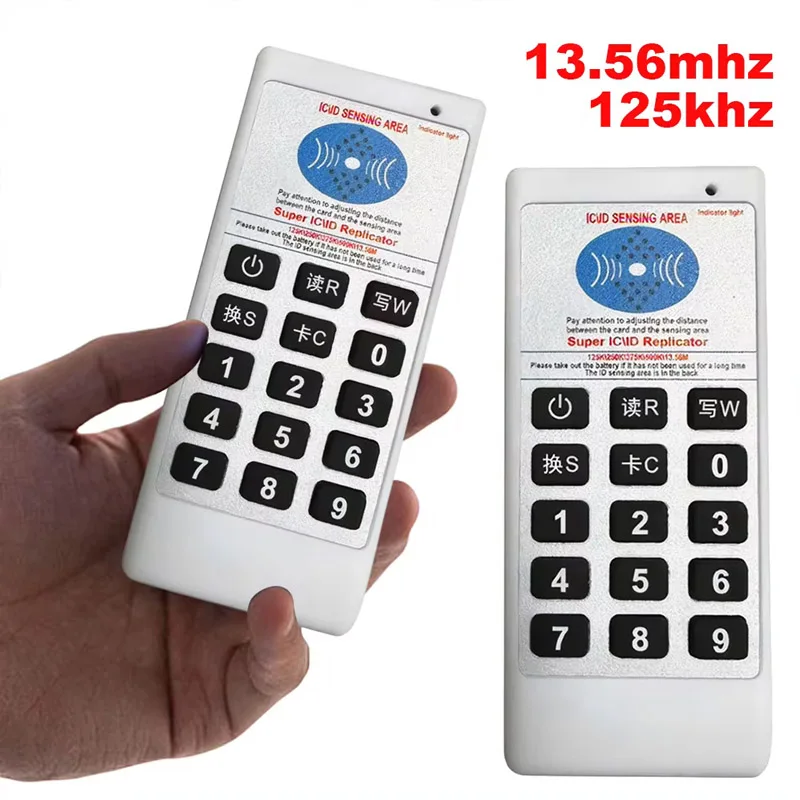 Handheld Frequency Copier 125Khz-13.56MHZ RFID NFC IC Card Duplicator IC/ID Writer Programmer Handheld RFID Smart Card Reader