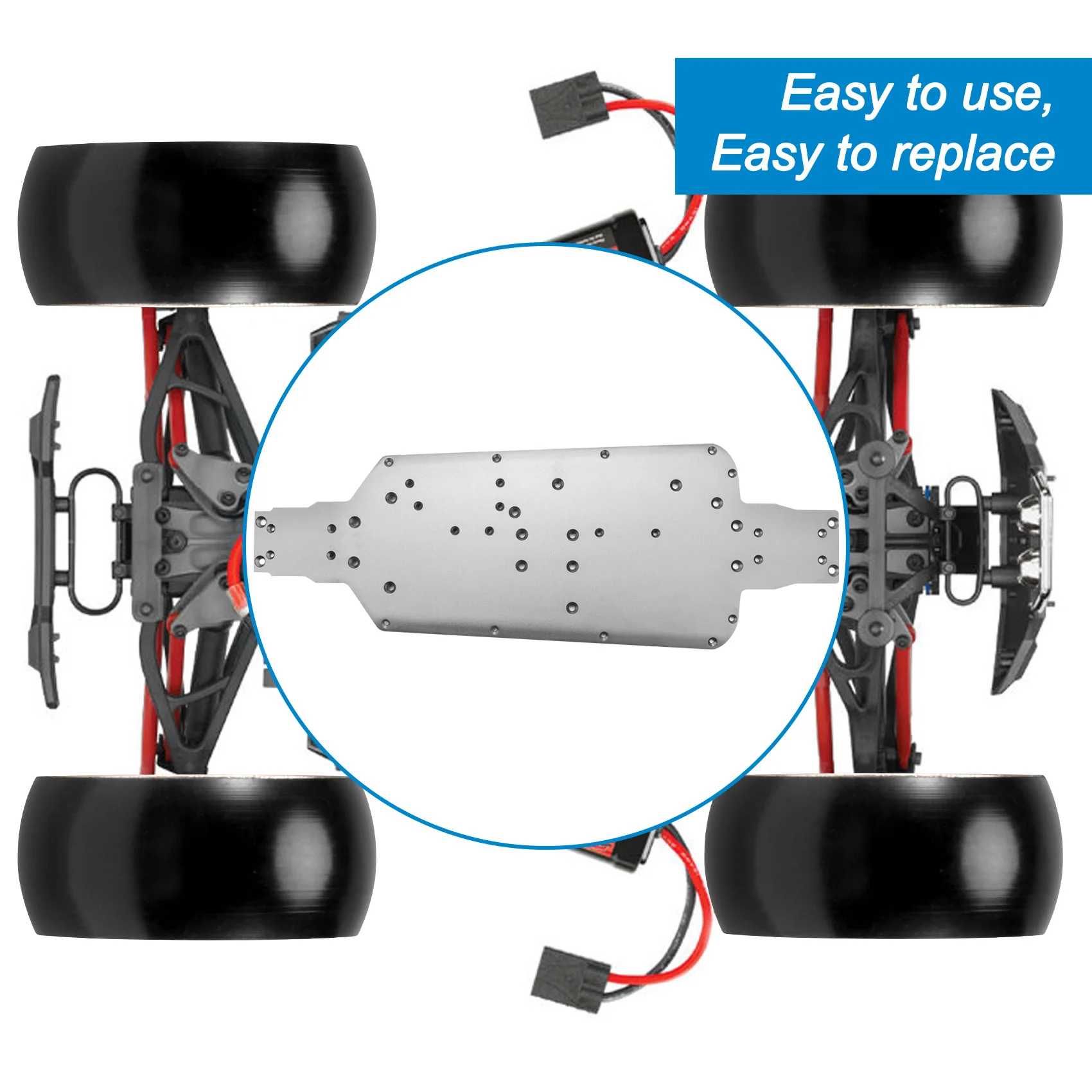 

BEDW-Metal RC Car Chassis 8470 For 1/8 ZD Racing 08427 9116 RC Car Upgrade Parts Spare Accessories