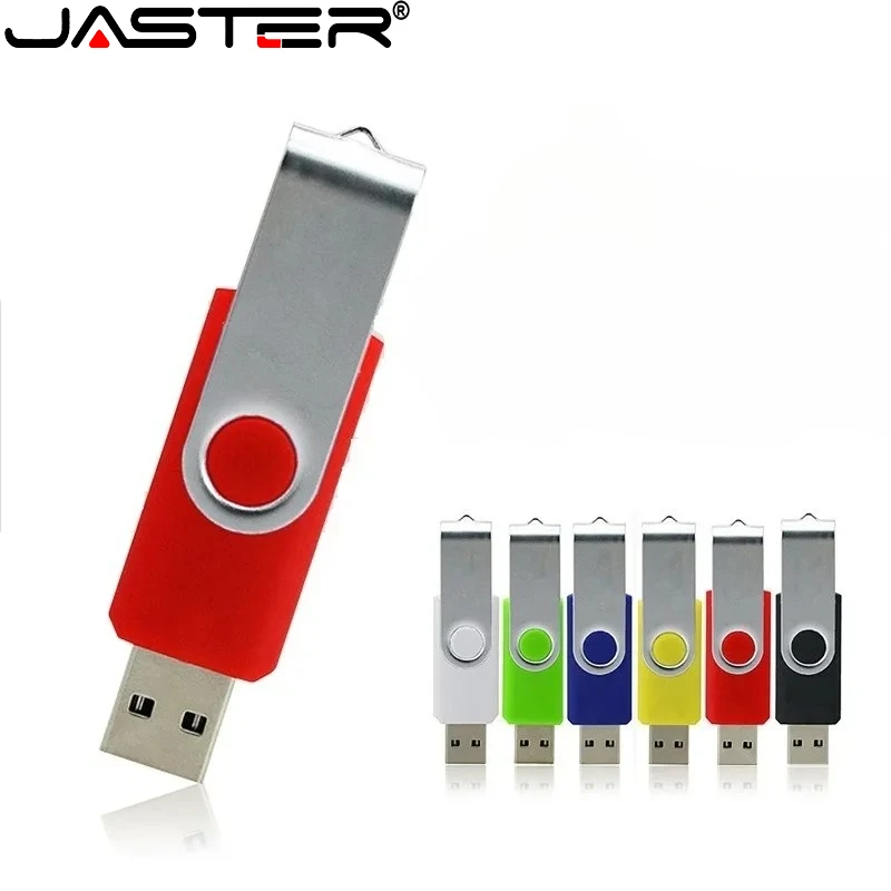 Rotatable Metal USB 2.0 Flash Drives 64GBPendrive 32GB Pen Drives 16GB Memory Stick 100% Real Capacity with Key Chain 8GB U Disk