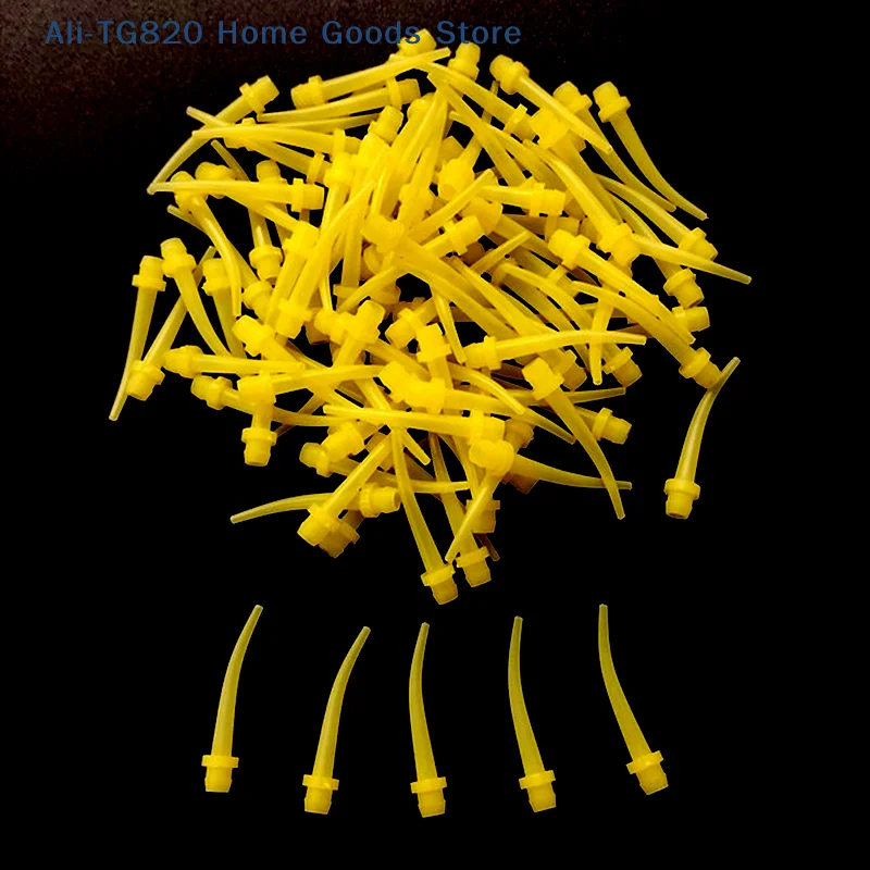 [TG820]100Pcs/Lot Dental Materials Impression Mixing Tips Intraotal Syringe Transparent Mixer Head Dentist Products