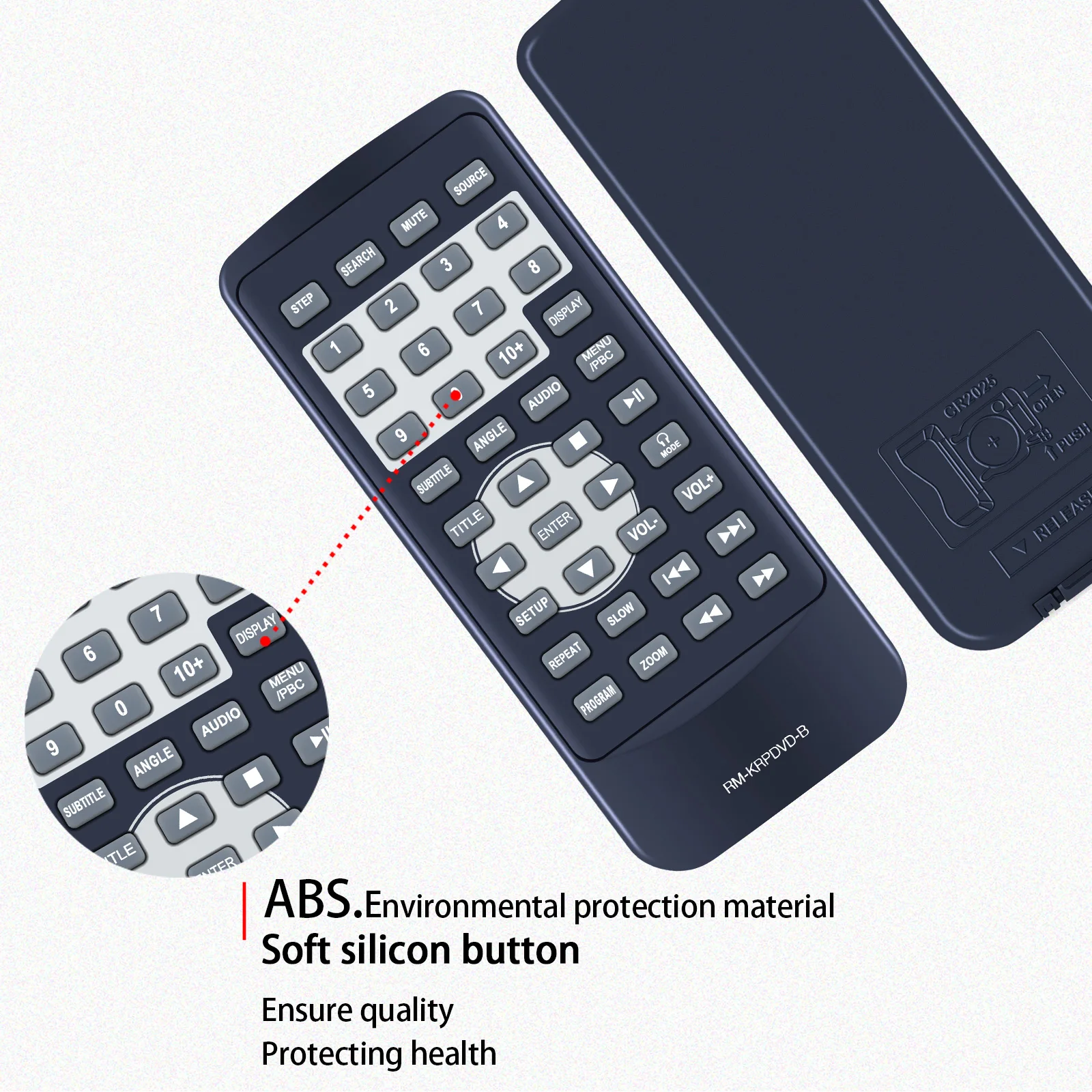 جهاز تحكم عن بعد جديد لمشغل DVD المحمول Koramzi PDVD-DK95 PDVD-1010 RM-KRPDVD-B