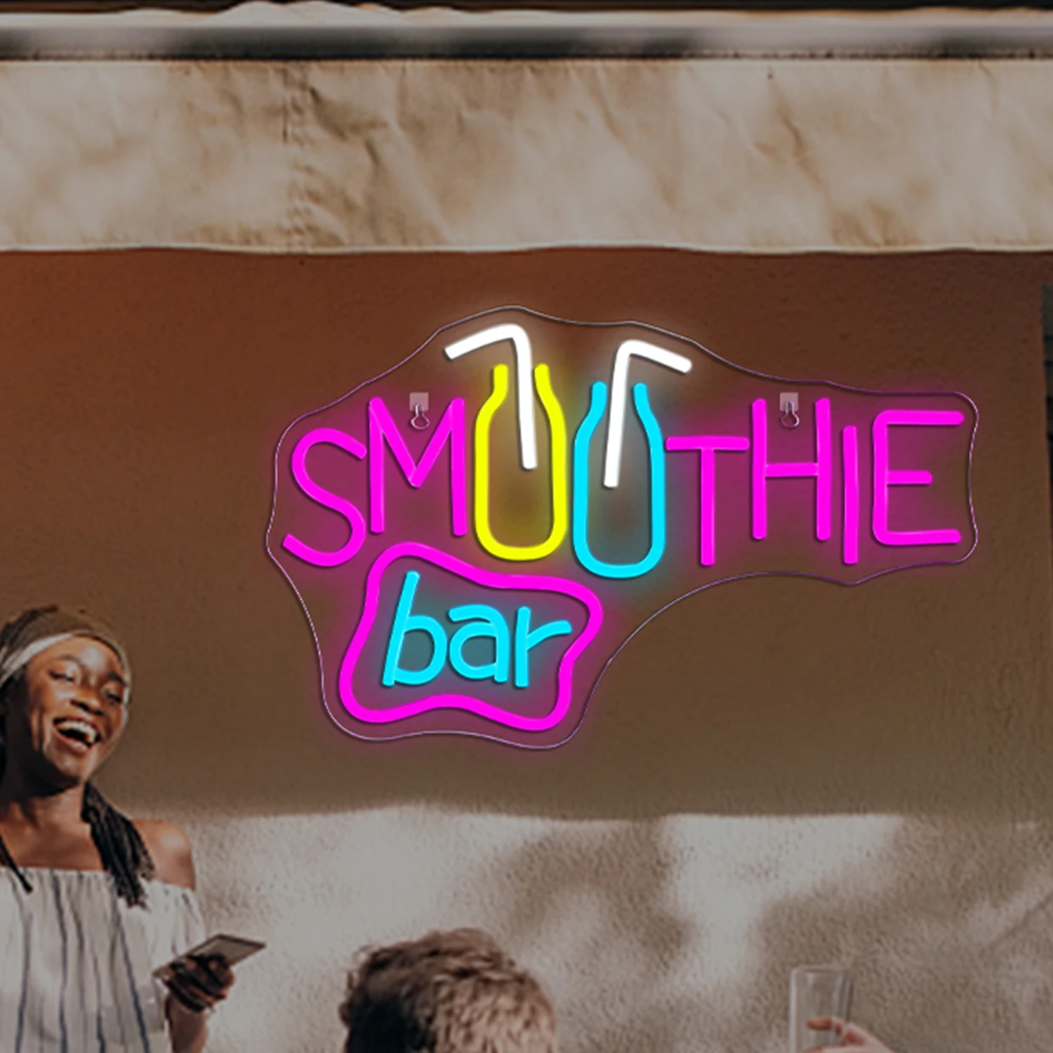 Summer Neon Sign Lets Party smoothie BAR LED neon light Night Light sala giochi camera da letto soggiorno, BAR,Club art Wall Decor Lamp