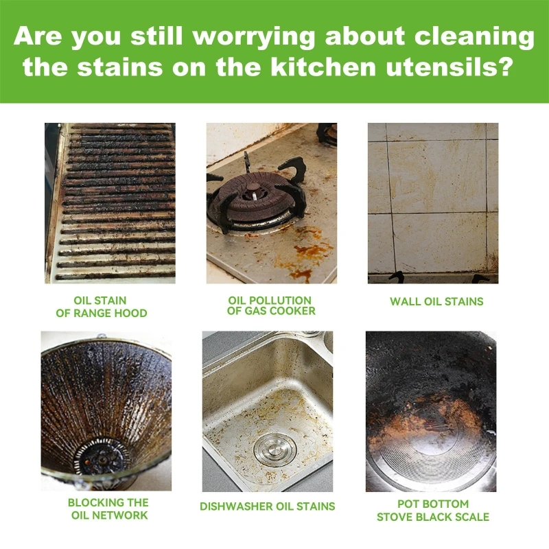 Kitchen Oil Removers Keep Your Cooking Kitchen Clean 100ml Cleaner Milk Agent Kitchen Degreaser M68E