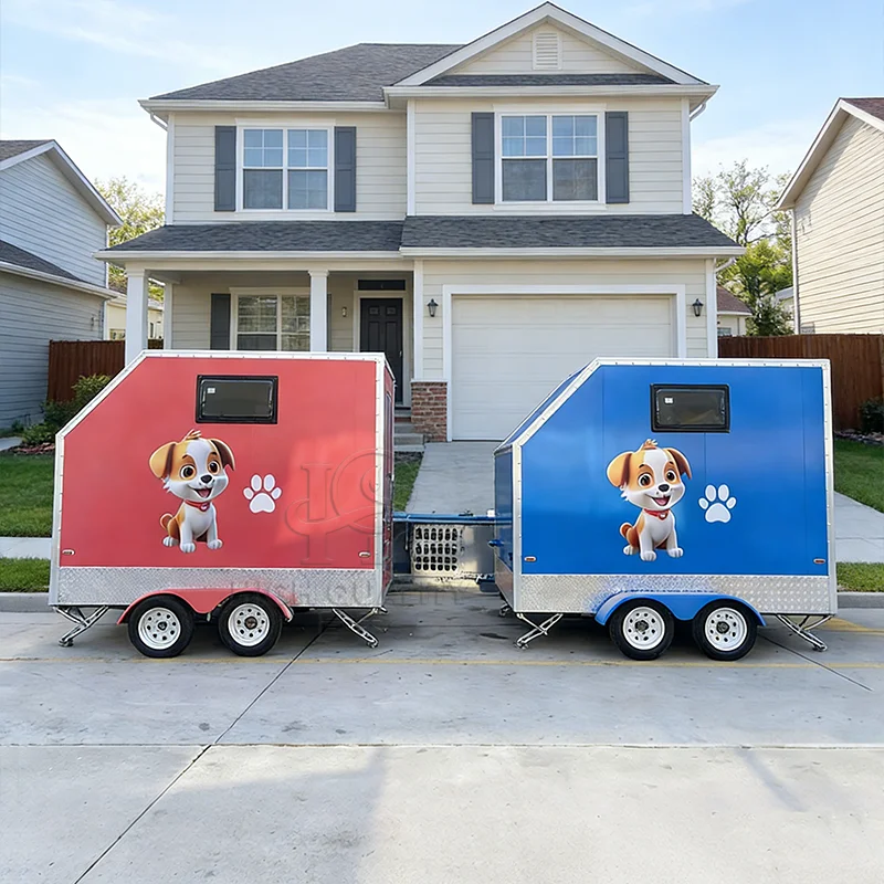 Custom Built Mobile Pet Grooming Trailer Professional Dog Cat Grooming Van With Sink