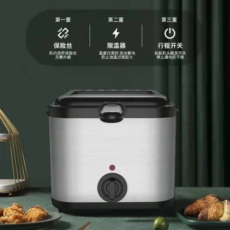 110V/220V Professional Grade Electric Deep Fryer with Auto Function - Ideal for Home and Commercial Use A